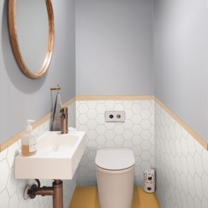 Hexagon Antique Cream Matt Porcelain