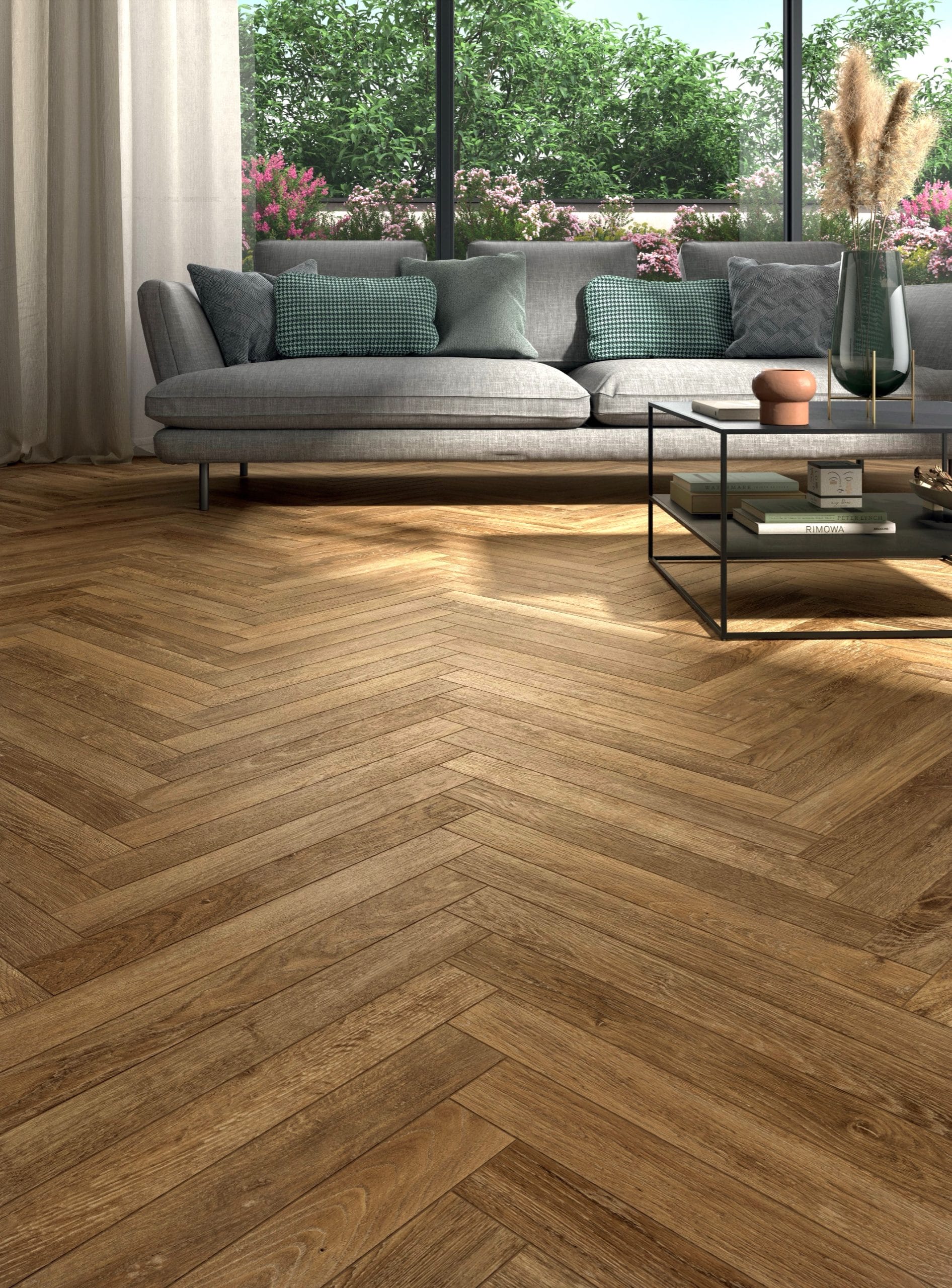 Ashdown Herringbone Natural Elm Porcelain