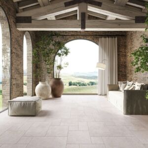 Campania Ivory Tumbled Effect Porcelain