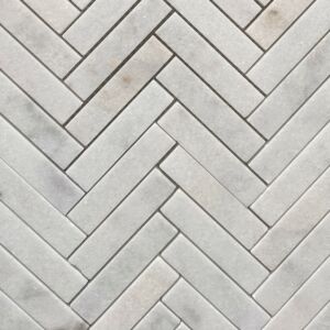 Carrara Honed Marble Herringbone Mosaic (Sample)