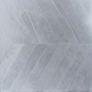Geneva Chevron Silver Porcelain (Sample)