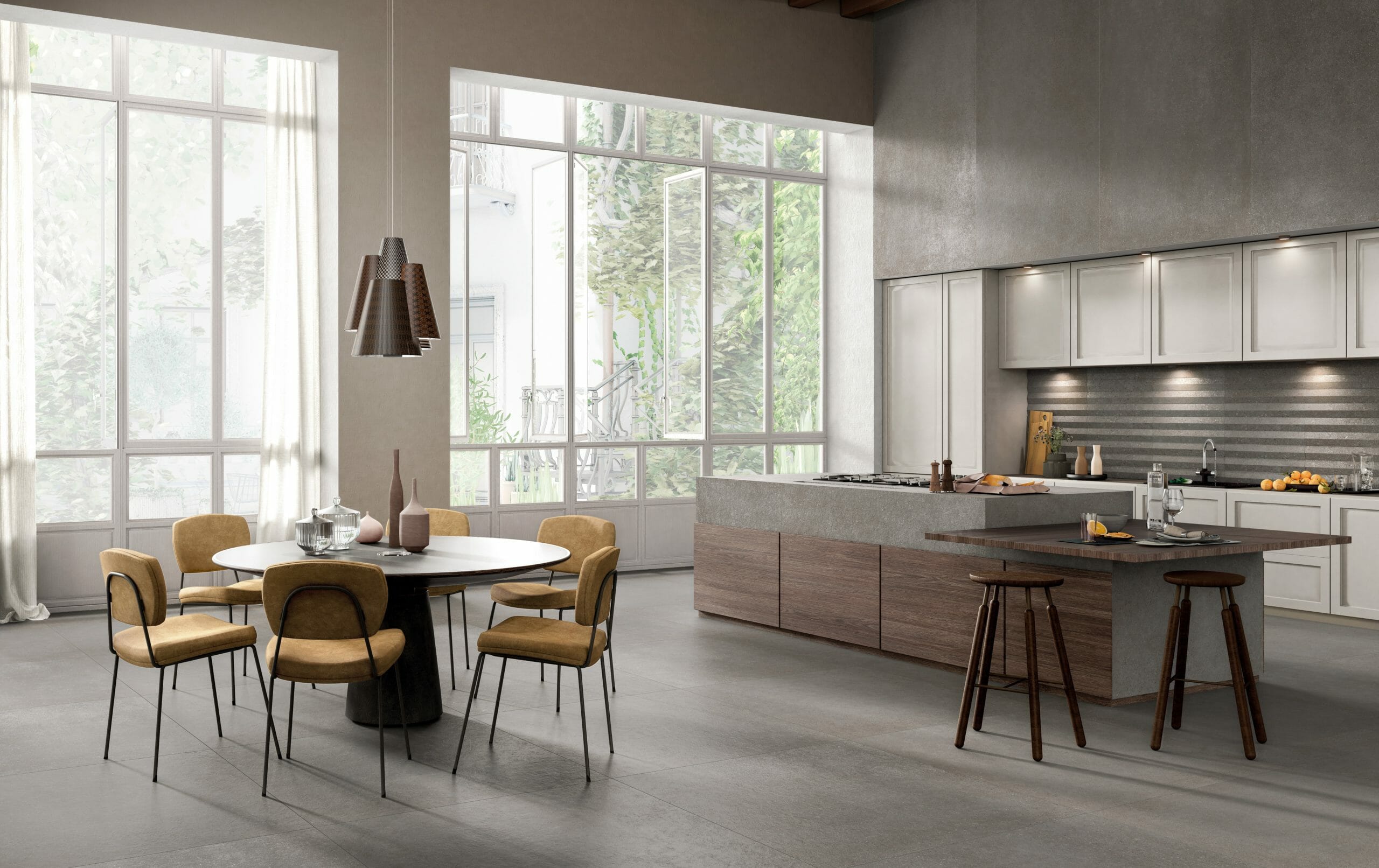 Matina Anthracite Natural Porcelain