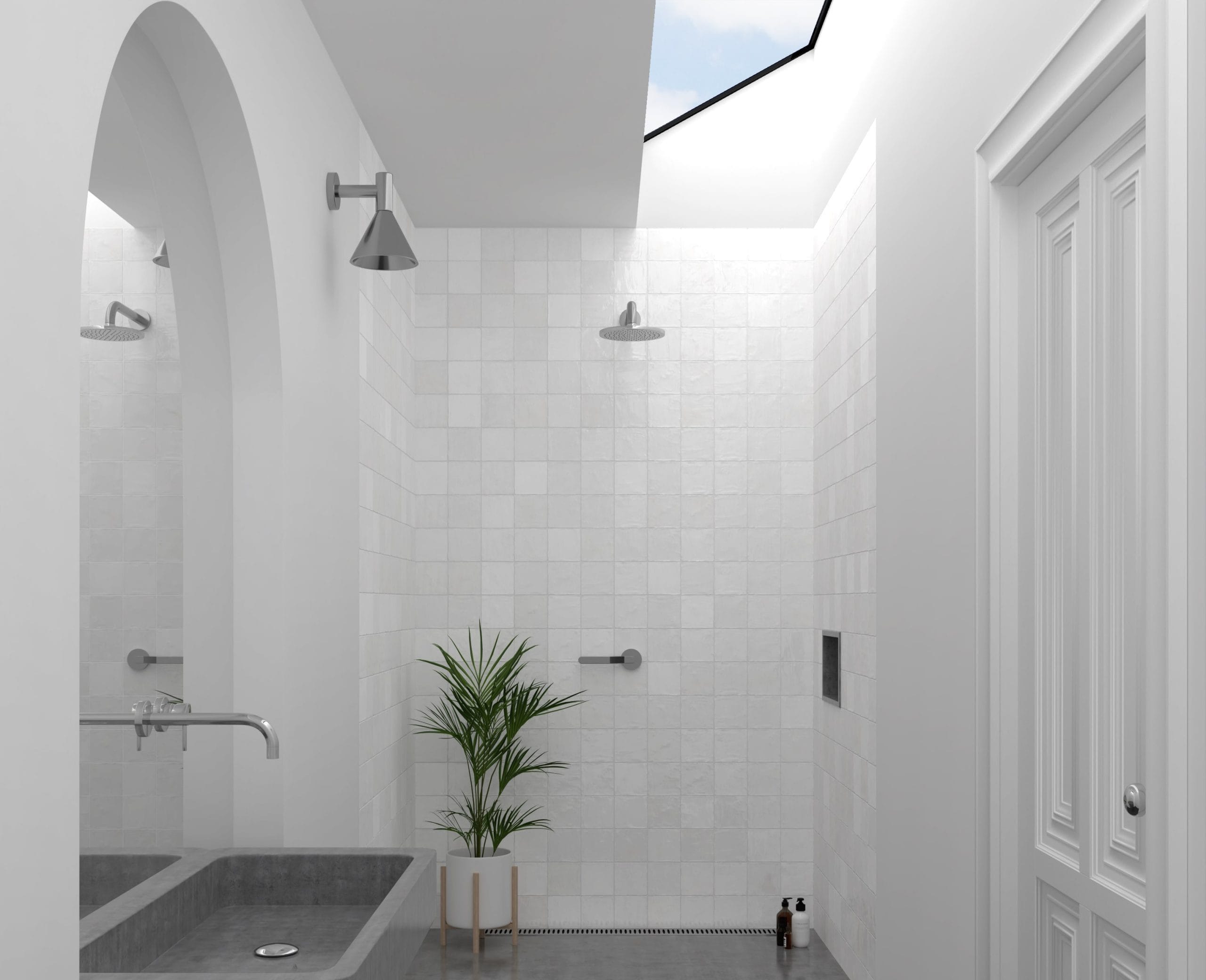 Monaco Zellige Blanc Square Glazed Ceramic