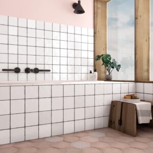 Monaco Zellige Blanc Square Glazed Ceramic