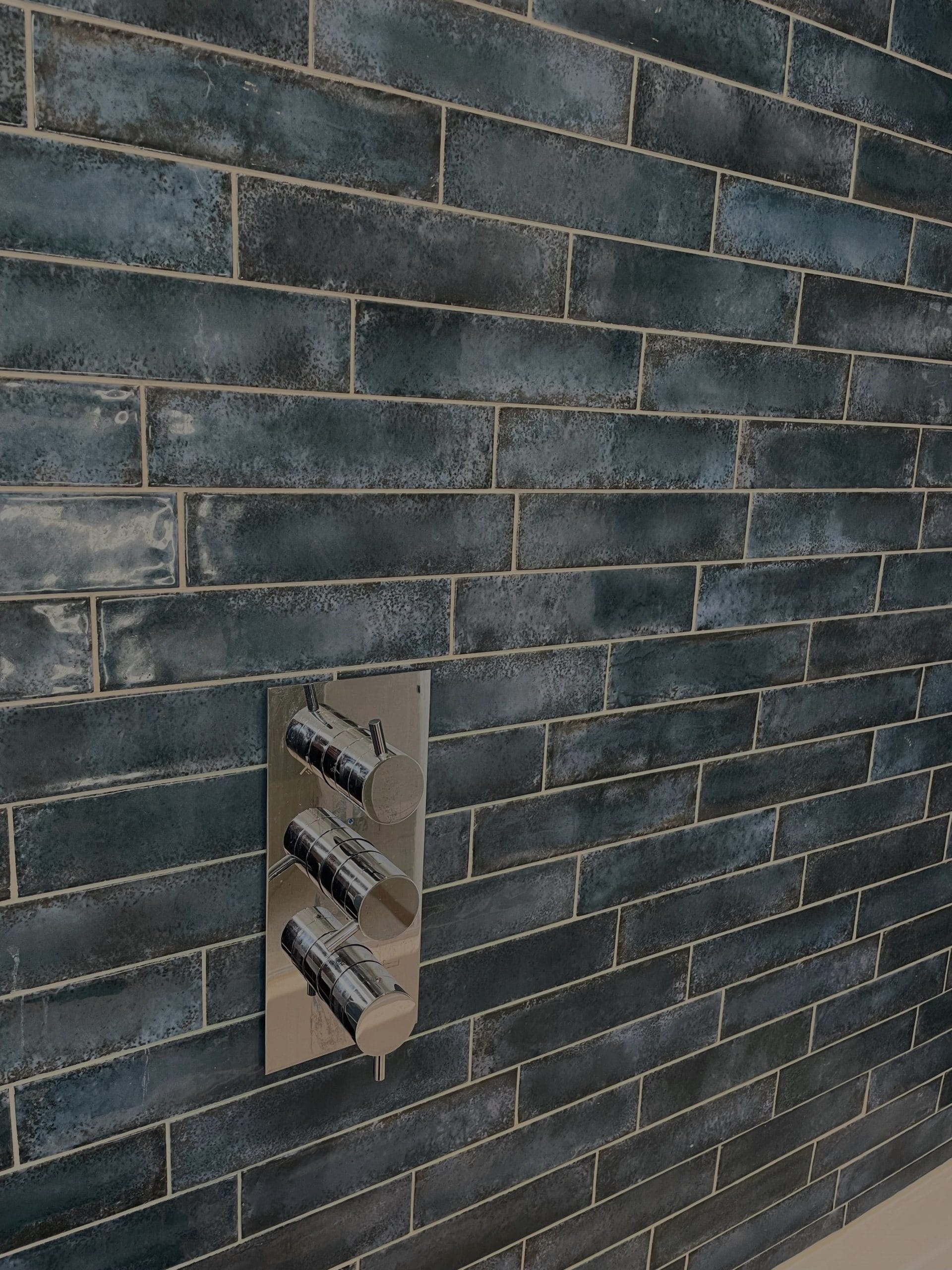 Metallic Glazed Blue Brick