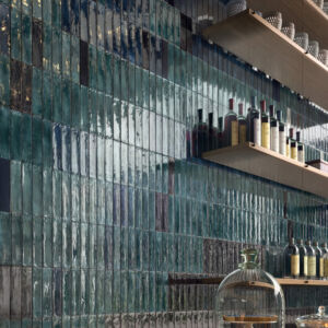 Metallic Glazed Green Brick