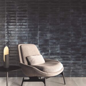 Metallic Glazed Blue Brick