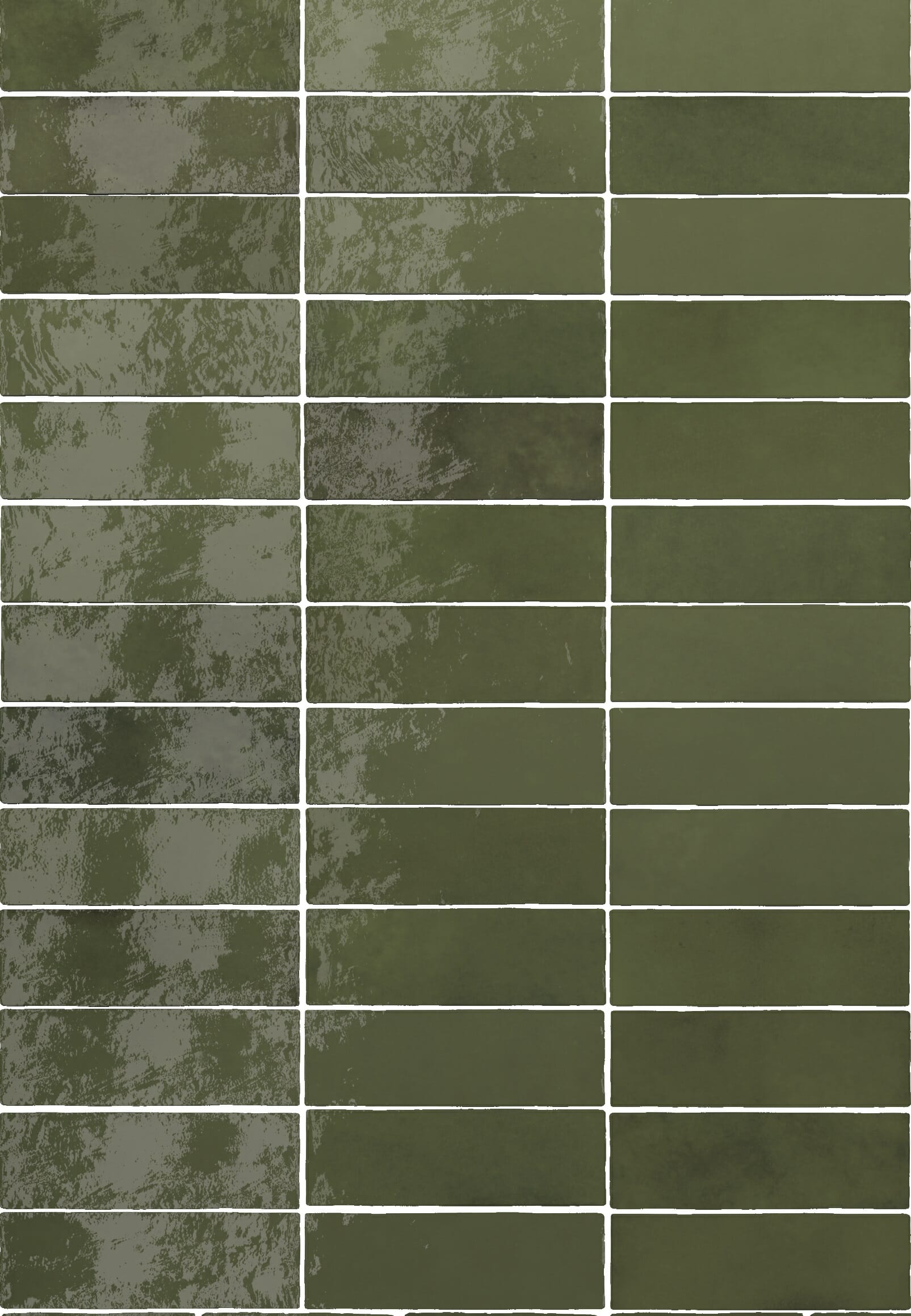 Monaco Glazed Botanical Green Ceramic Bricks