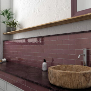 Monaco Glazed Crimson Ceramic Bricks