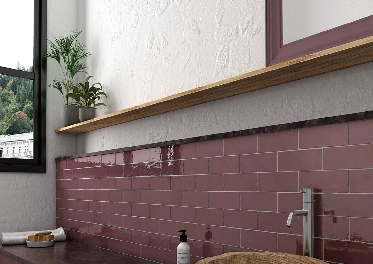 Monaco Glazed Crimson Ceramic Bricks