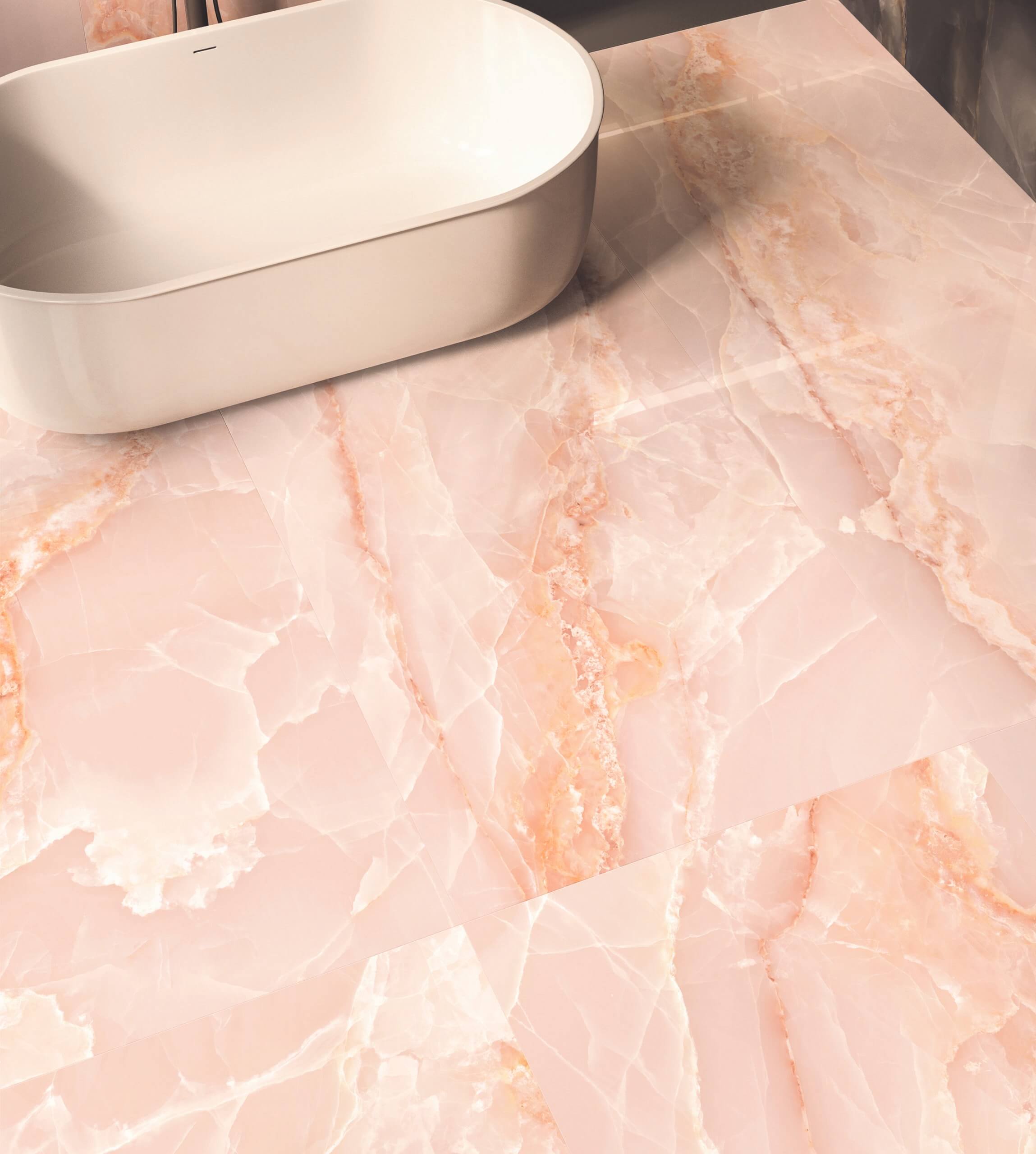 Onyx Pink Polished Porcelain