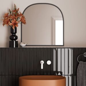 Palos Black Glazed Ceramic Long Brick