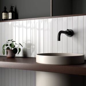 Palos Blanc Glazed Ceramic Long Brick
