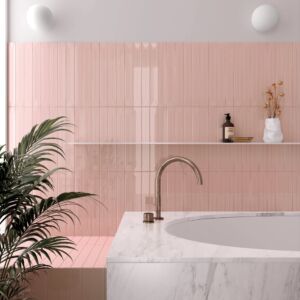 Palos Candy Pink Glazed Ceramic Long Brick