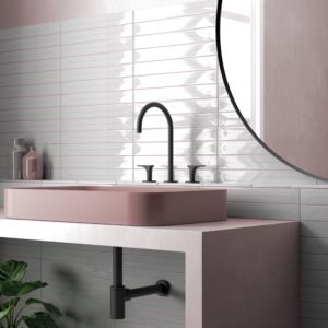 Palos Cloud Glazed Ceramic Long Brick