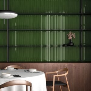 Palos Fern Crackle Glazed Ceramic Long Brick