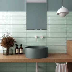 Palos Jade Green Glazed Ceramic Long Brick