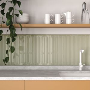 Palos Sage Green Glazed Ceramic Long Brick