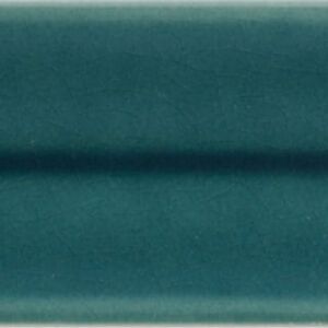 Palos Teal Crackle Glazed Ceramic Long Brick (Sample)