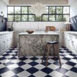 Parisian Carrara and Nero Chequer Porcelain