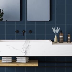 Pastello Deep Navy Square Matt Porcelain