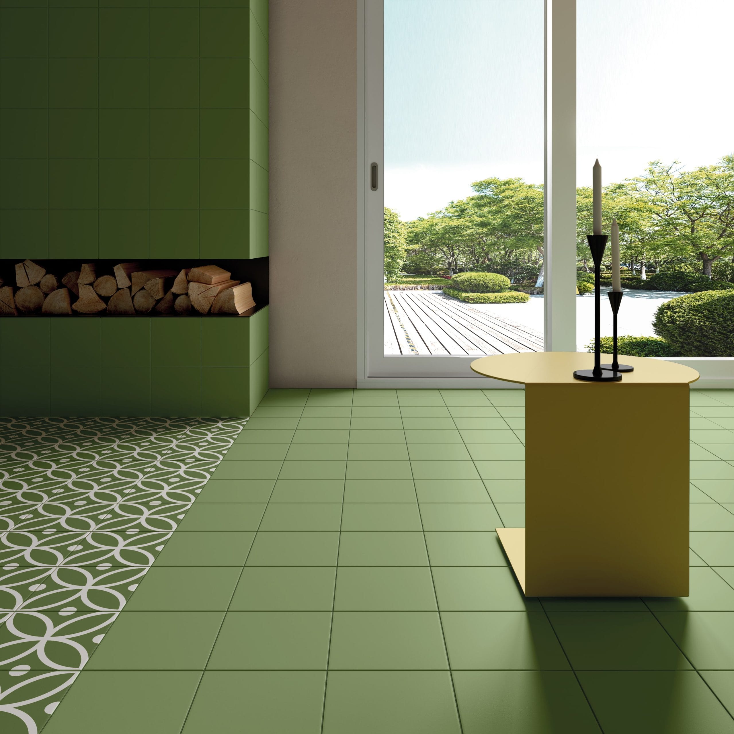 Patrona Plain Lawn Green Porcelain