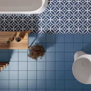 Patrona Plain Ocean Blue Porcelain