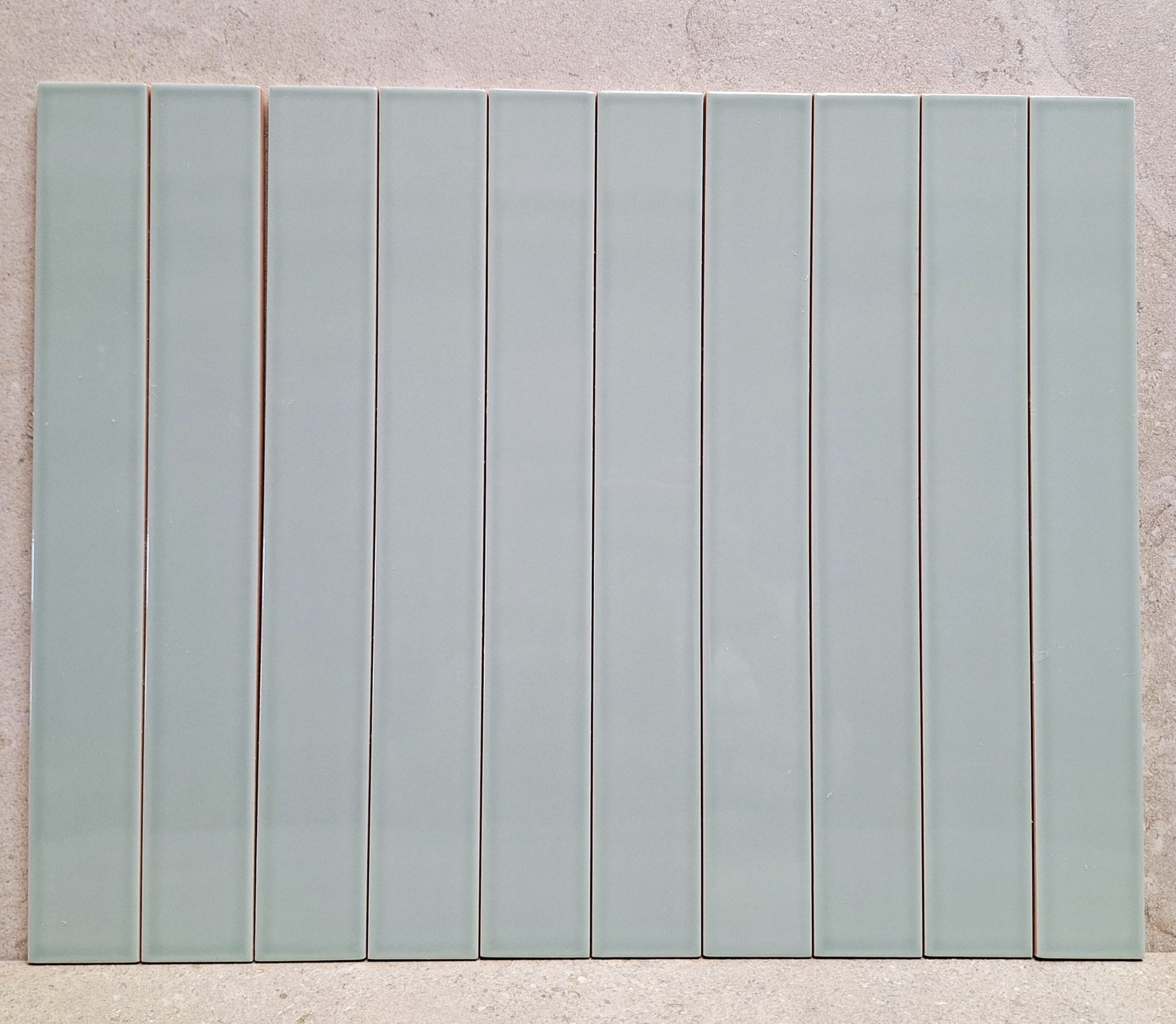 Palos Jade Green Glazed Ceramic Long Brick