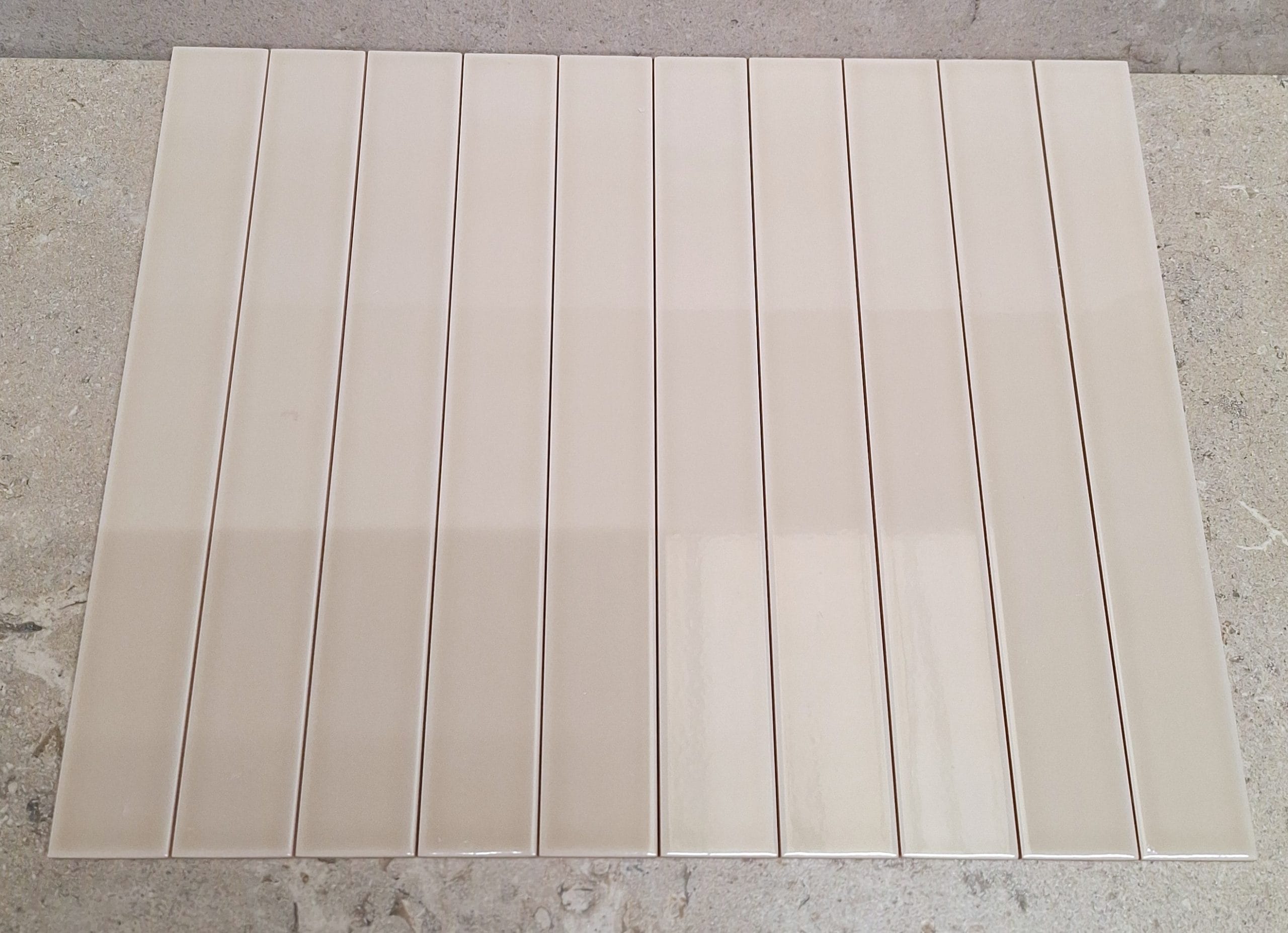 Palos Latte Glazed Ceramic Long Brick