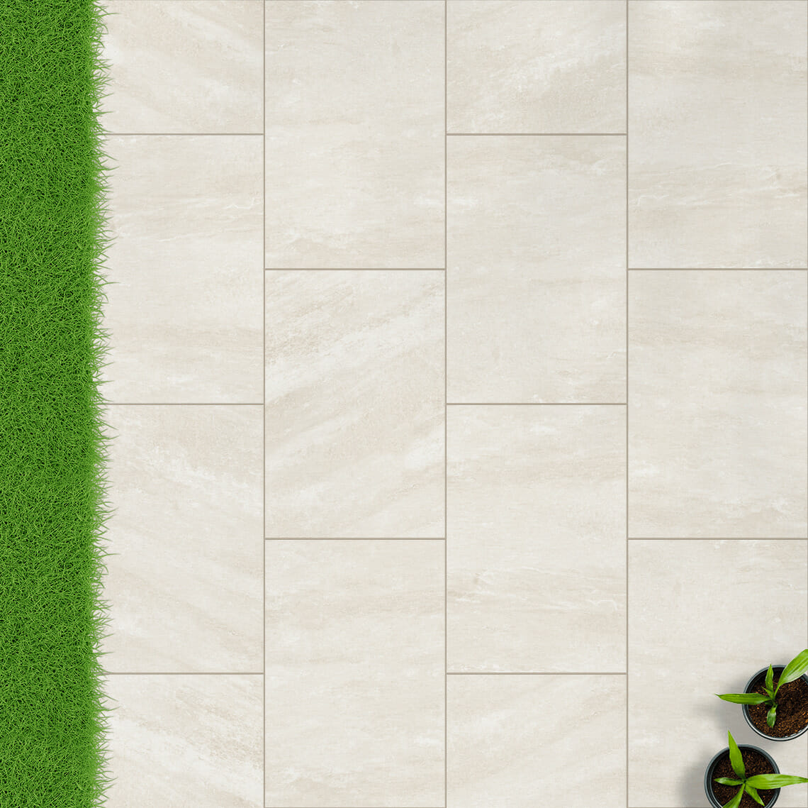 Rock White Exterior Porcelain 20mm