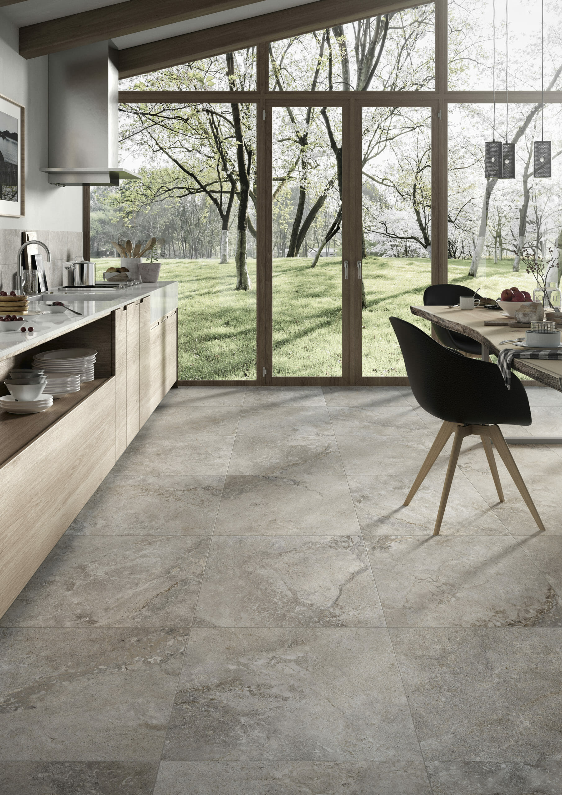 Travertine Silver Exterior Porcelain