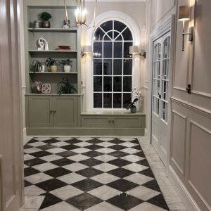 Venetian Chequer White and Nero Marble