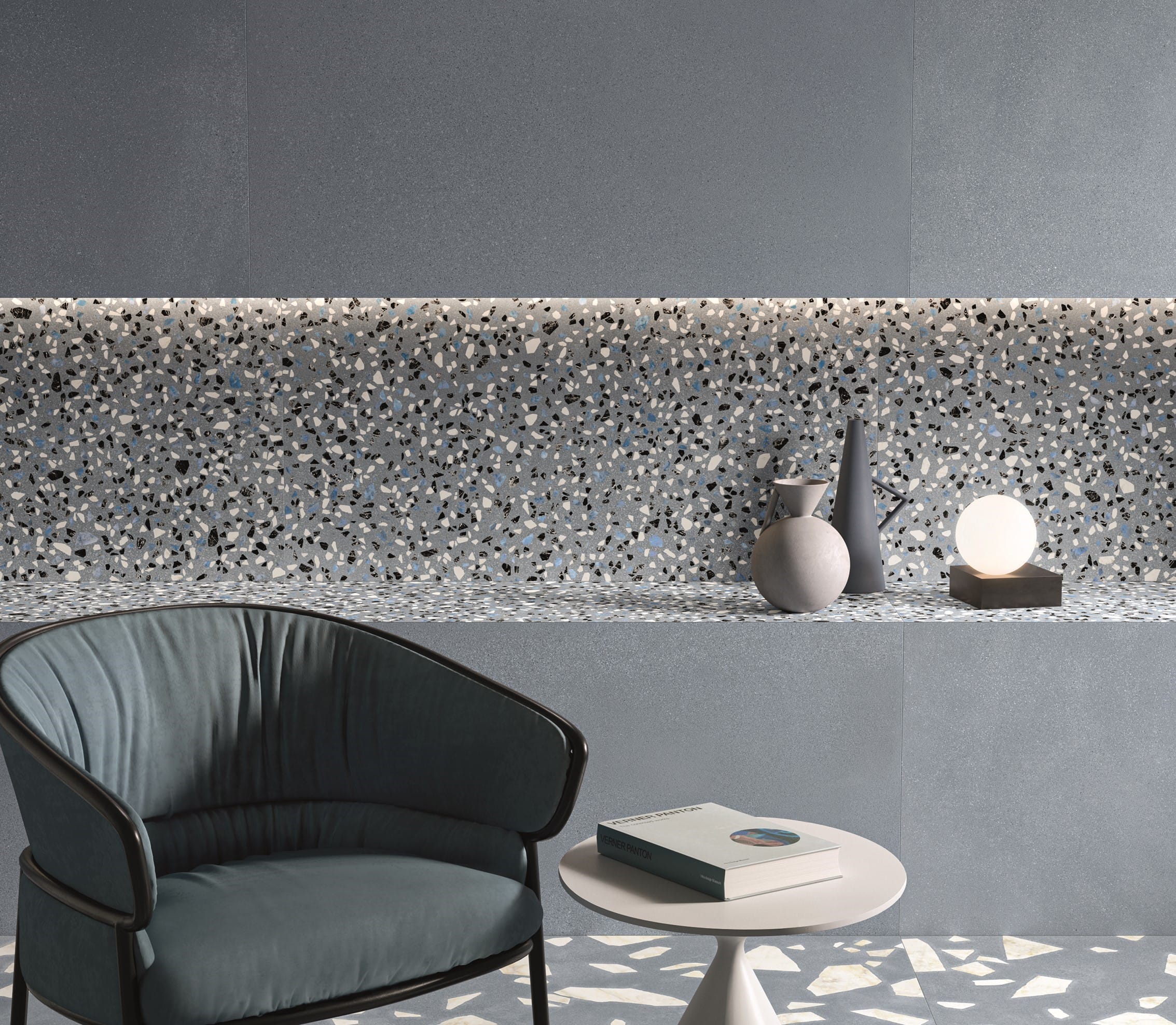 Venice Plain Blue Matt Porcelain