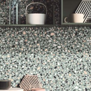 Venice Terrazzo Green Matt Porcelain