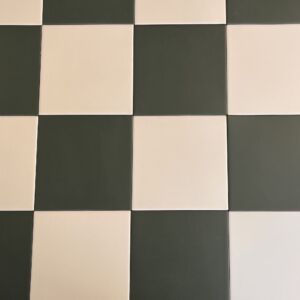 Victorian Pastello Antique Cream and Green Chequer Porcelain