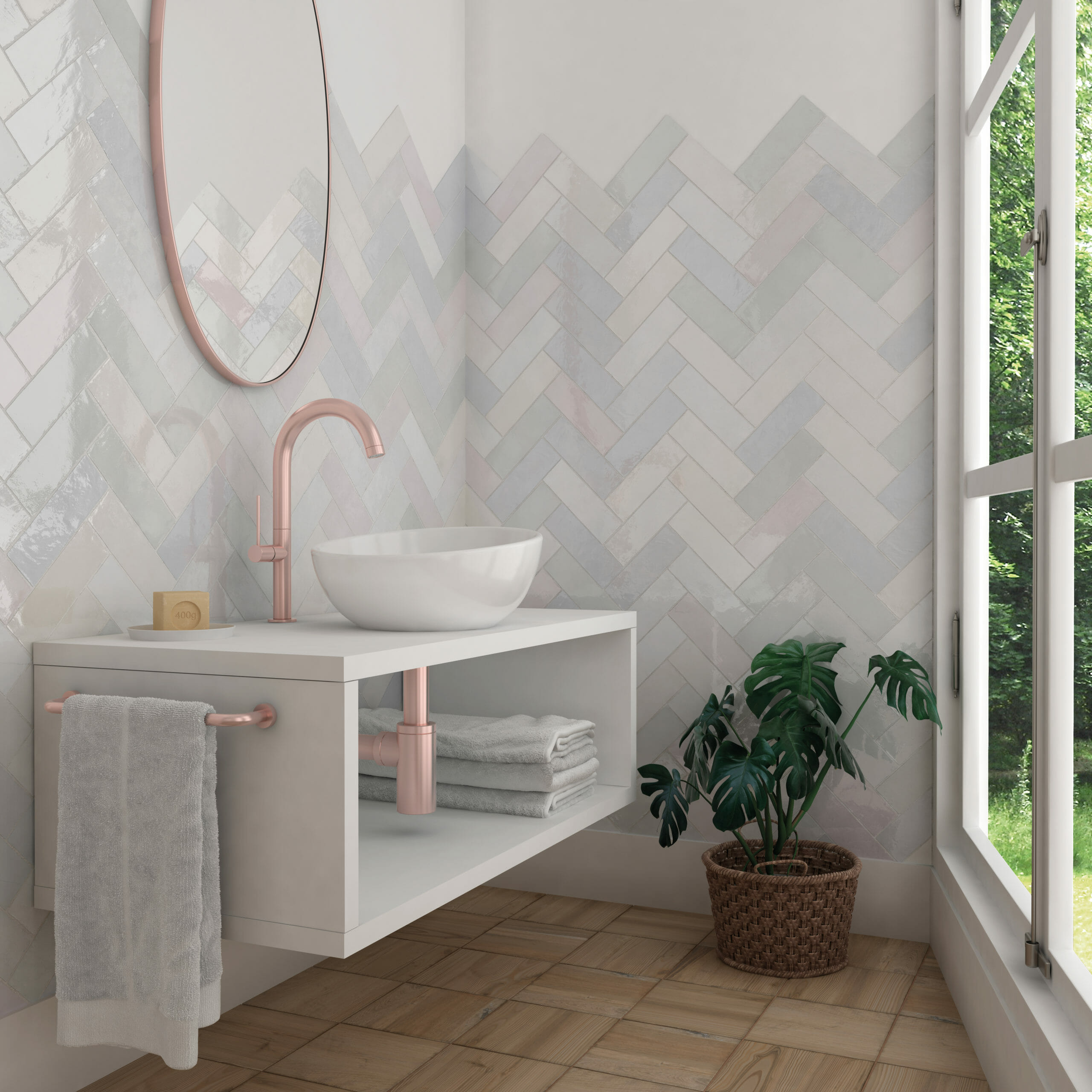Monaco Glazed Blanc Ceramic Bricks