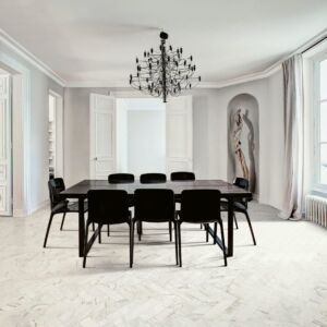Marble Look Tiles Dining Room