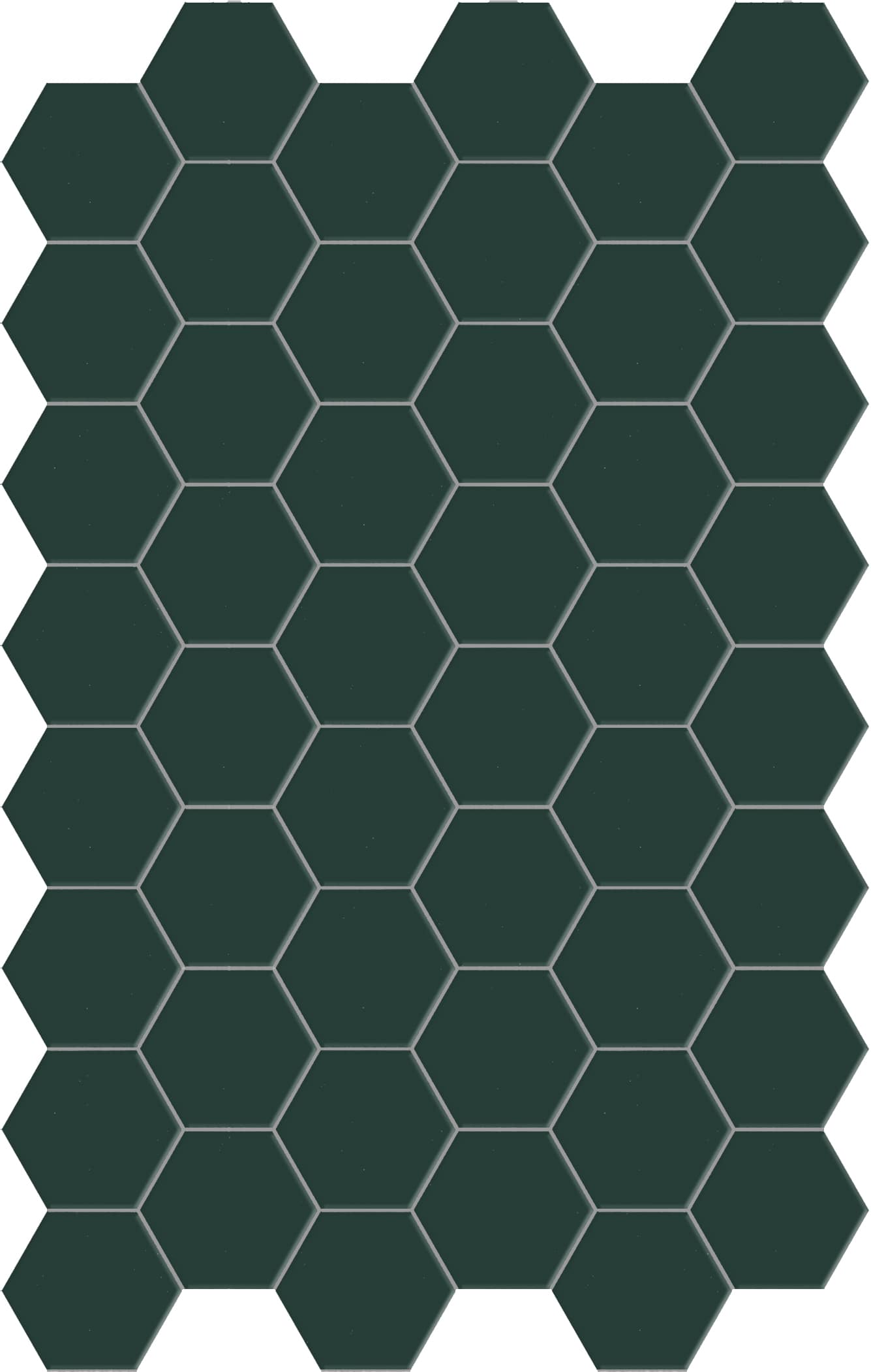 Hexagon Green Echo Matt Porcelain