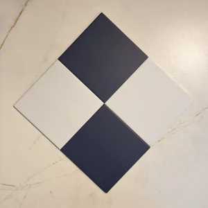 Victorian Patrona Ocean Blue & Old White Chequer Porcelain